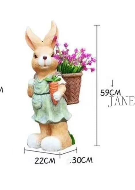うさぎ?置物·植物を植える