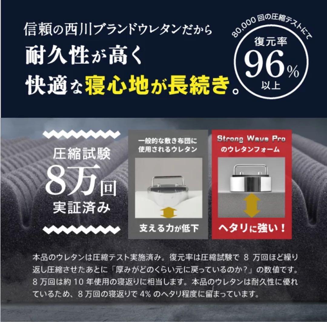 大特価 早くも残りわずか 高反発 マットレス 西川 シングル