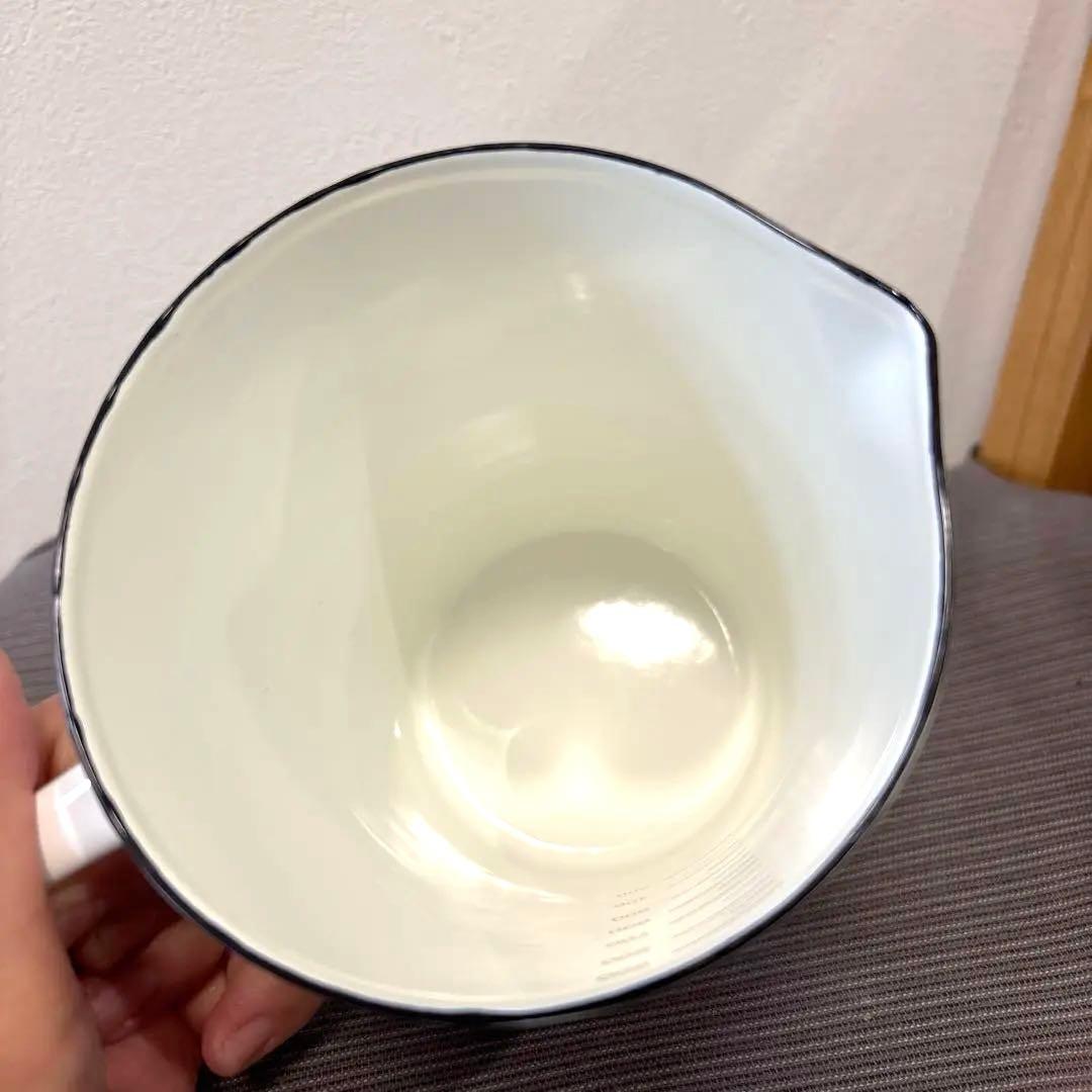 新品未使用 関西万博　ミャクミャク　ホーローメジャーカップ　水玉　Lサイズ