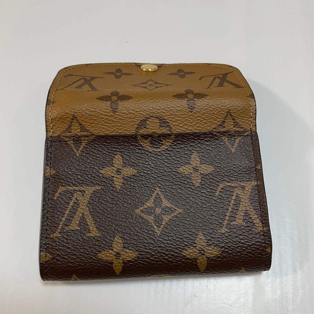 美品　ルイヴィトン　ポルトモネ・ロザリ　モノグラム・リバース　カードケース