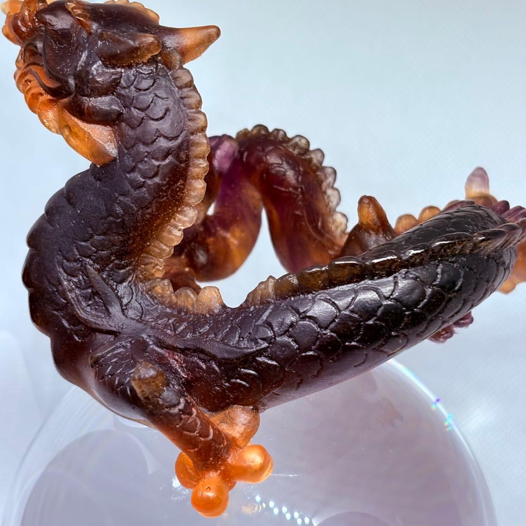 ドームフランス 本体新品同様 竜 龍 辰 ドラゴン 水晶玉 クリスタルガラス