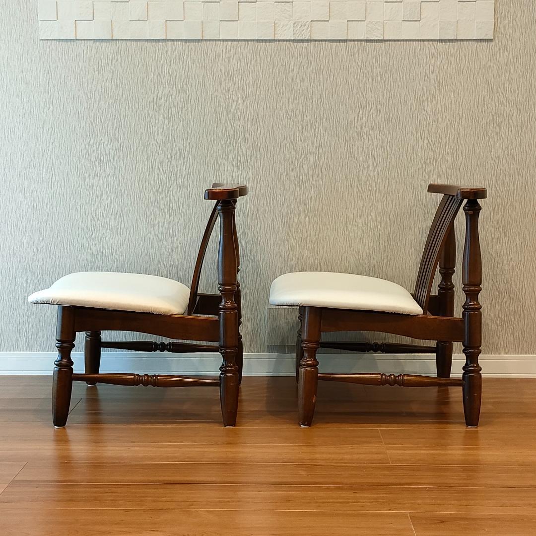 ヴィンテージ　オーダー家具　Patio　ウィンザーチェア　木製　2脚セット