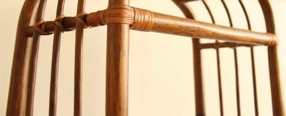 ラタン　籐　収納棚　ラック　アーチ型　ラタン家具　ビンテージ　レトロ