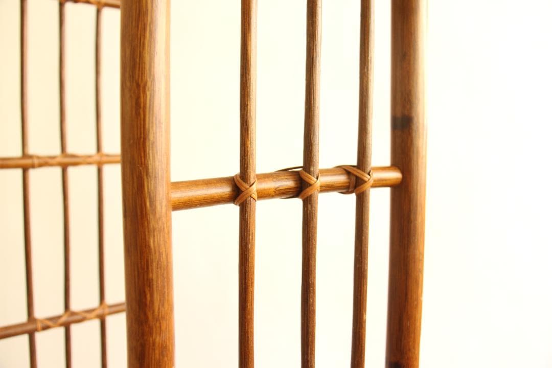 ラタン　籐　収納棚　ラック　アーチ型　ラタン家具　ビンテージ　レトロ