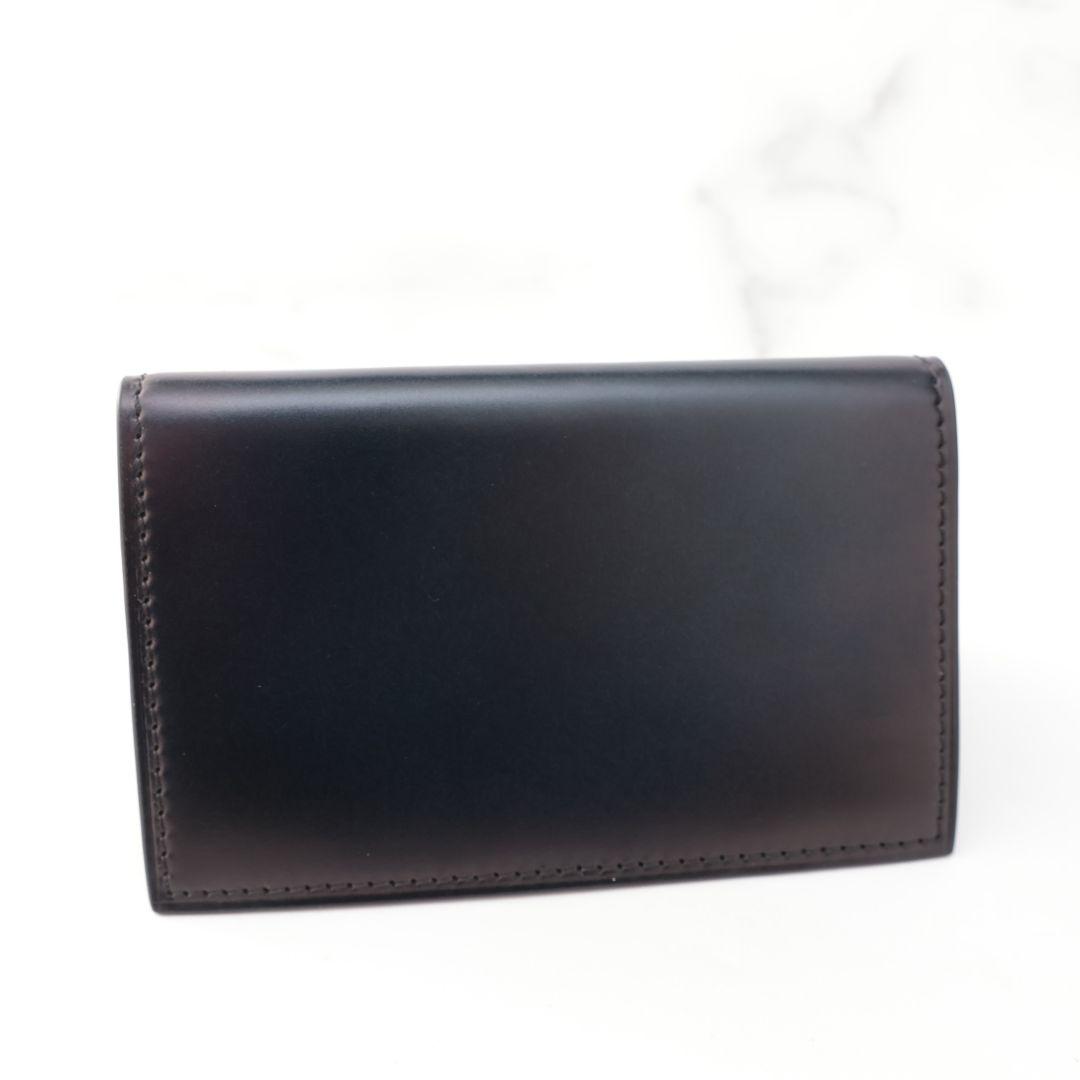 規格外品 ユハク yuhaku ネイビー 名刺入れ カードケース コードバン
