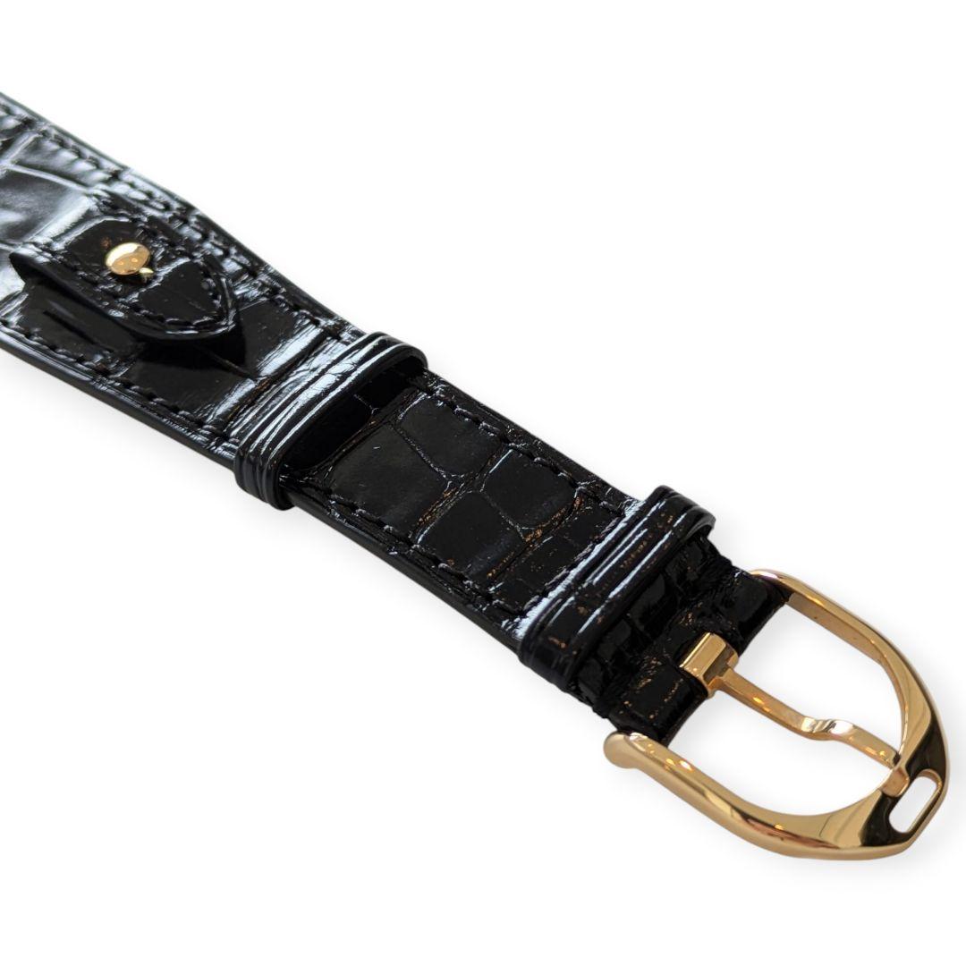 【新品】RALPH LAUREN スティラップ用18Kブラッククロコダイルベルト