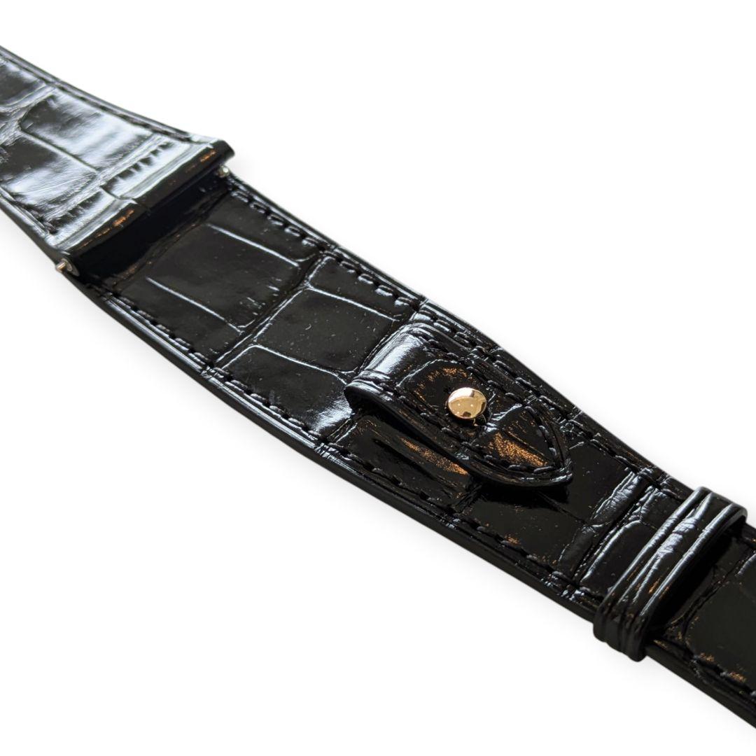 【新品】RALPH LAUREN スティラップ用18Kブラッククロコダイルベルト