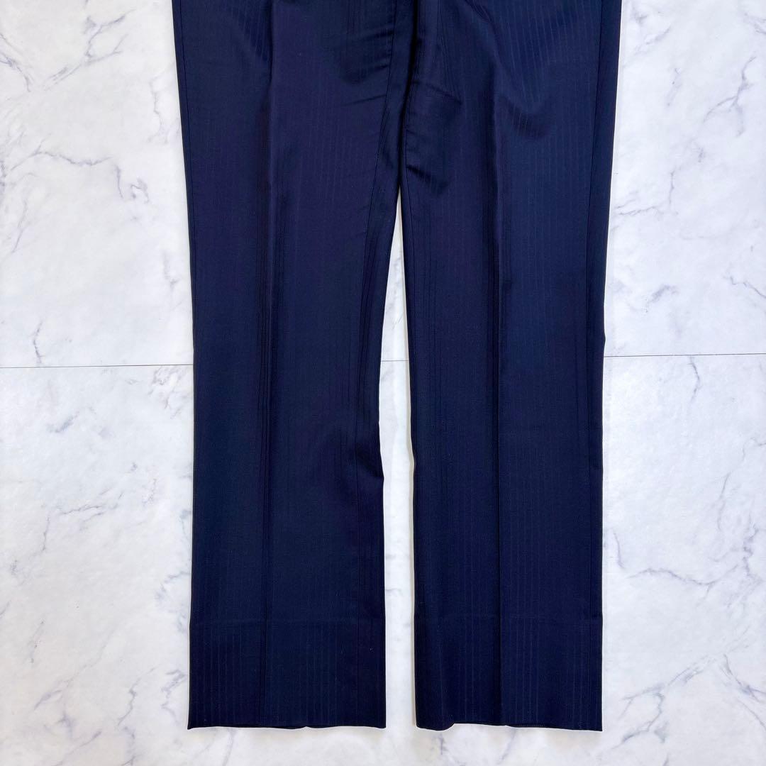 美品 BURBERRY BLACK LABEL ネイビー ストライプ スーツ L