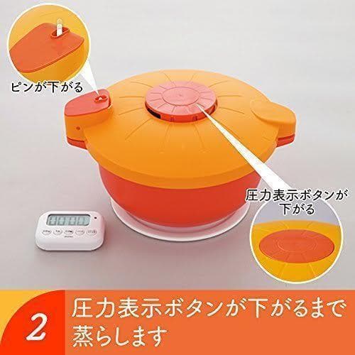 圧力鍋　電子レンジ　新品未使用　調理器具　火を使わない　レシピ付き　箱無し