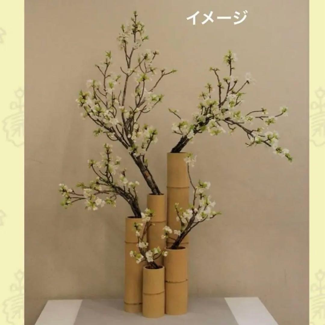 【超希少・レア商品】未生流 白木製 寸胴花器 5本セット