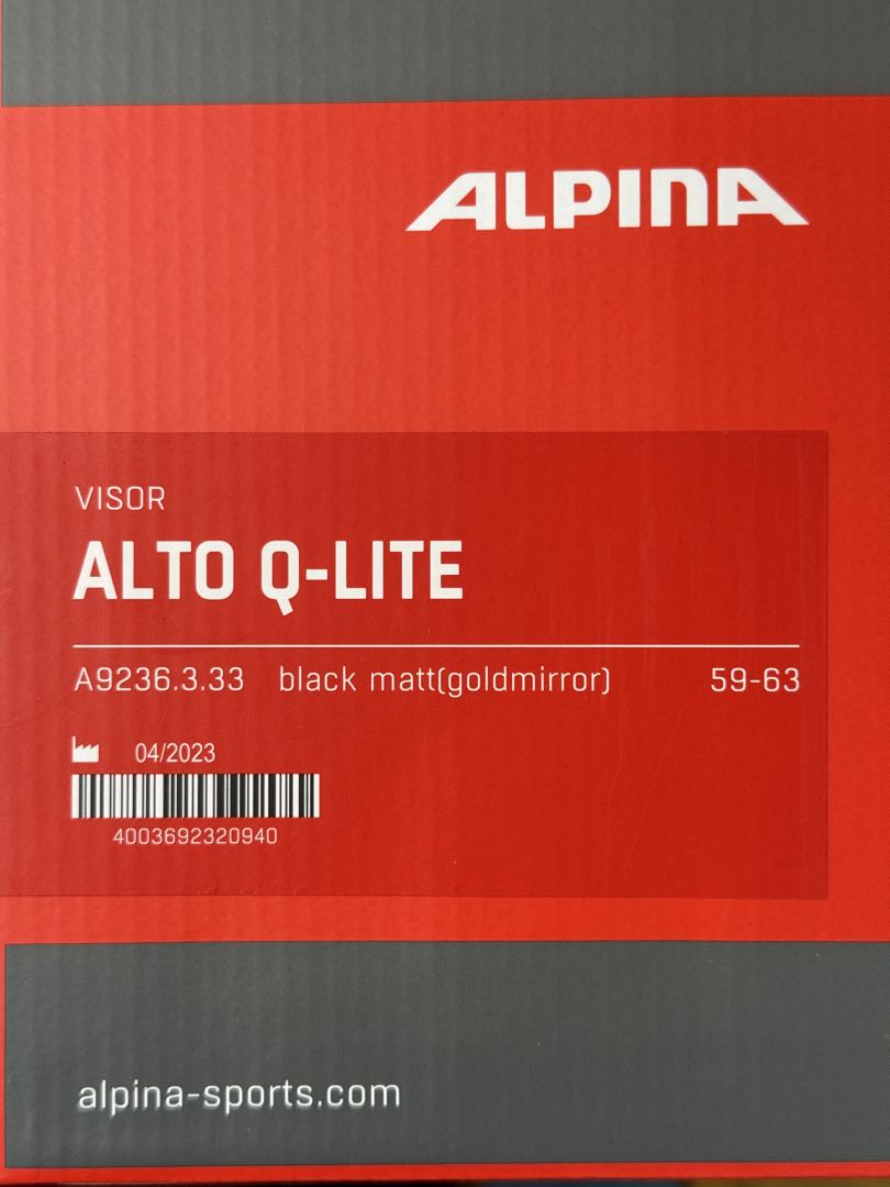 alpina alto q-lite 59-63cm バイザー付スキーヘルメット
