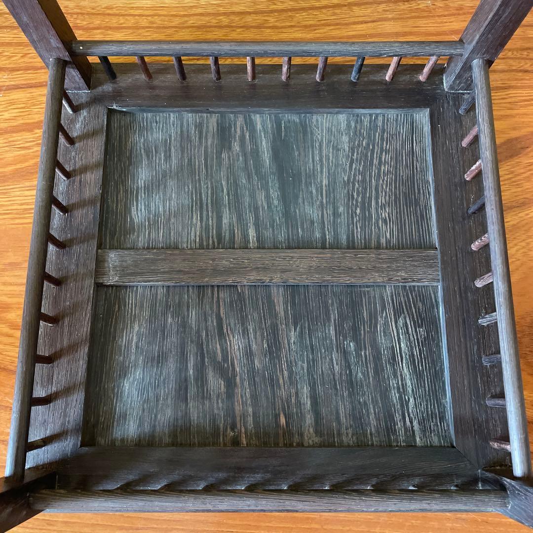 唐木懸崖1.2尺 盆栽台 黒檀 ビンテージ品 昭和レトロ 高卓(こうしょく)