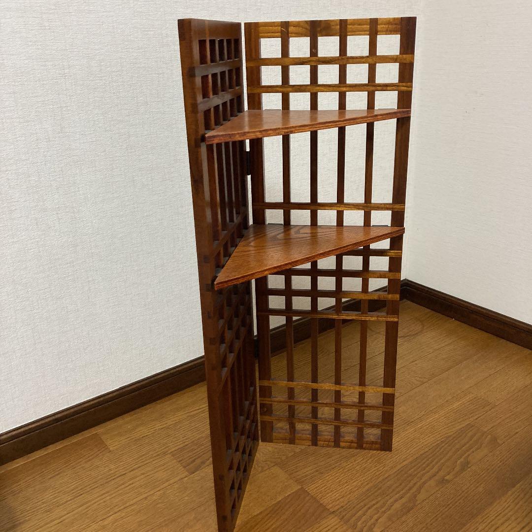 飾り棚 コーナーラック 折りたたみ アンティーク