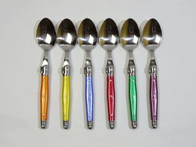 新品ライヨール ラギオール カトラリー24ピース 木箱入り（6色ミックスカラー)