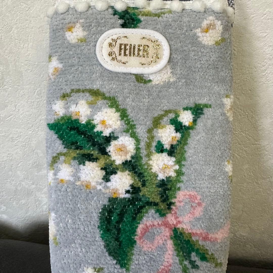 【新品未使用】FEILER 花柄 ボトルポーチ ピュールミュゲ すずらん