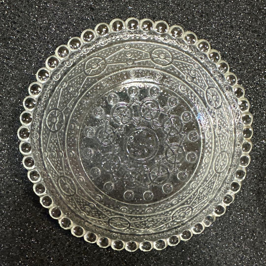 【新品未使用品】明治から昭和　透明ガラス小皿　3枚セット