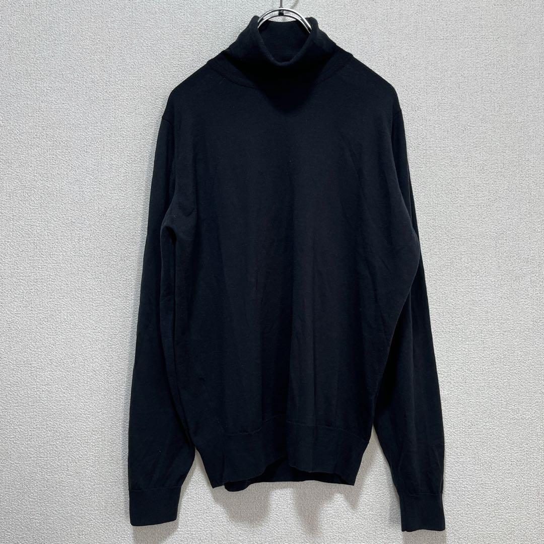 【未使用級】JOHN SMEDLEY ハイゲージ タートルネック セーター L