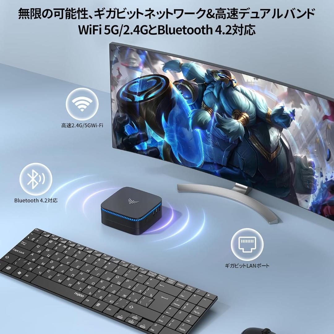 ミニPC　2025年新型　ミニパソコン 8GB 256GB SSD