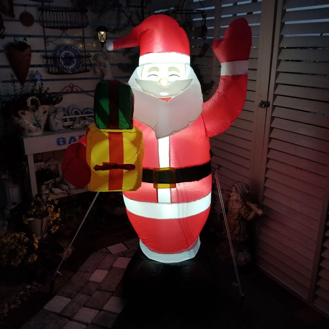 全長155×幅95×横60cm・LEDイルミネーションサンタさん・収納可能໒꒱