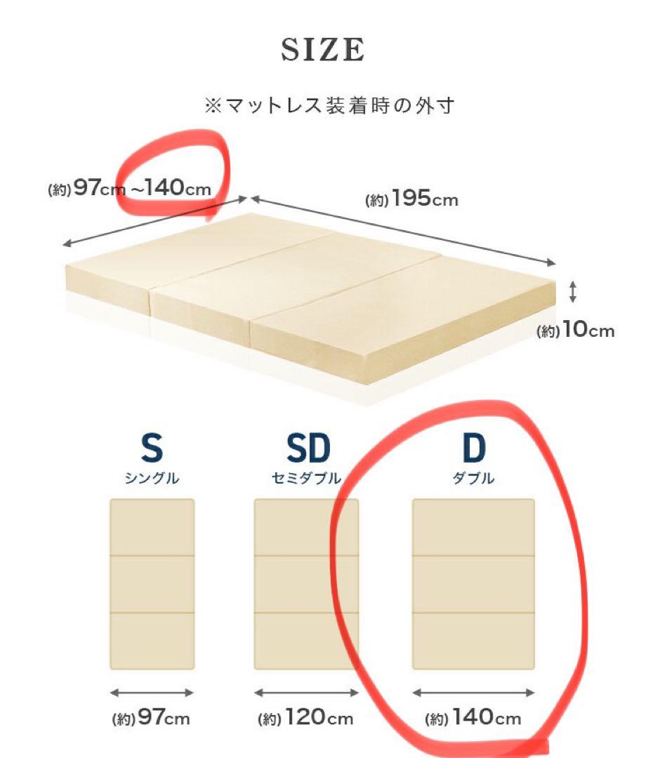 ダブルサイズ 高密度ウレタンマットレス 日本製