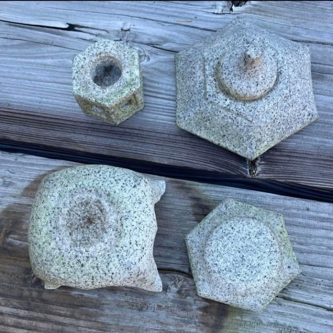 【灯篭】灯籠 トウロウ 雪見灯篭 白御影石 庭石 置き物 天然石 縁起物