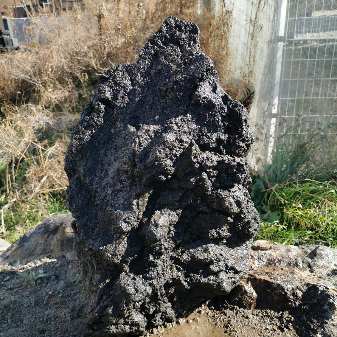 富士　溶岩石　160キロ　庭石　鑑賞石　石　庭　坪庭　ガーデニング　置物