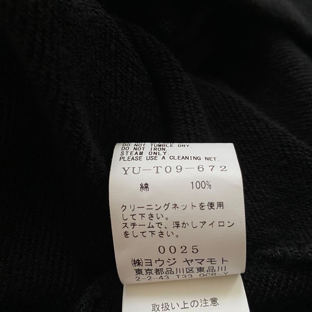 美品 Y's ワイズ ダブルジップ スウェット ポンチョ 羽織り 2 黒