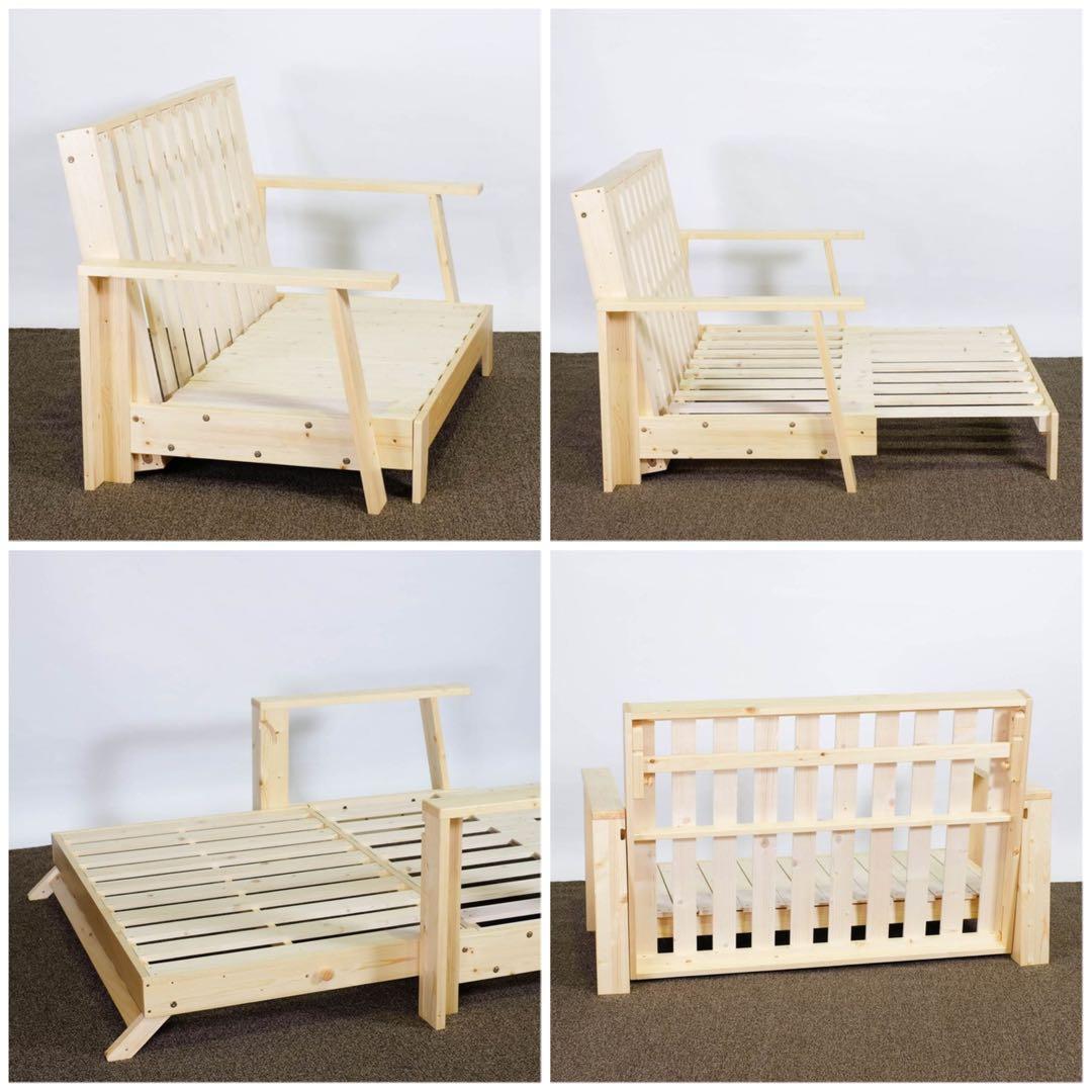 L 新品 北欧パイン ソファベッド セミダブル すのこベッド すのこ カントリー