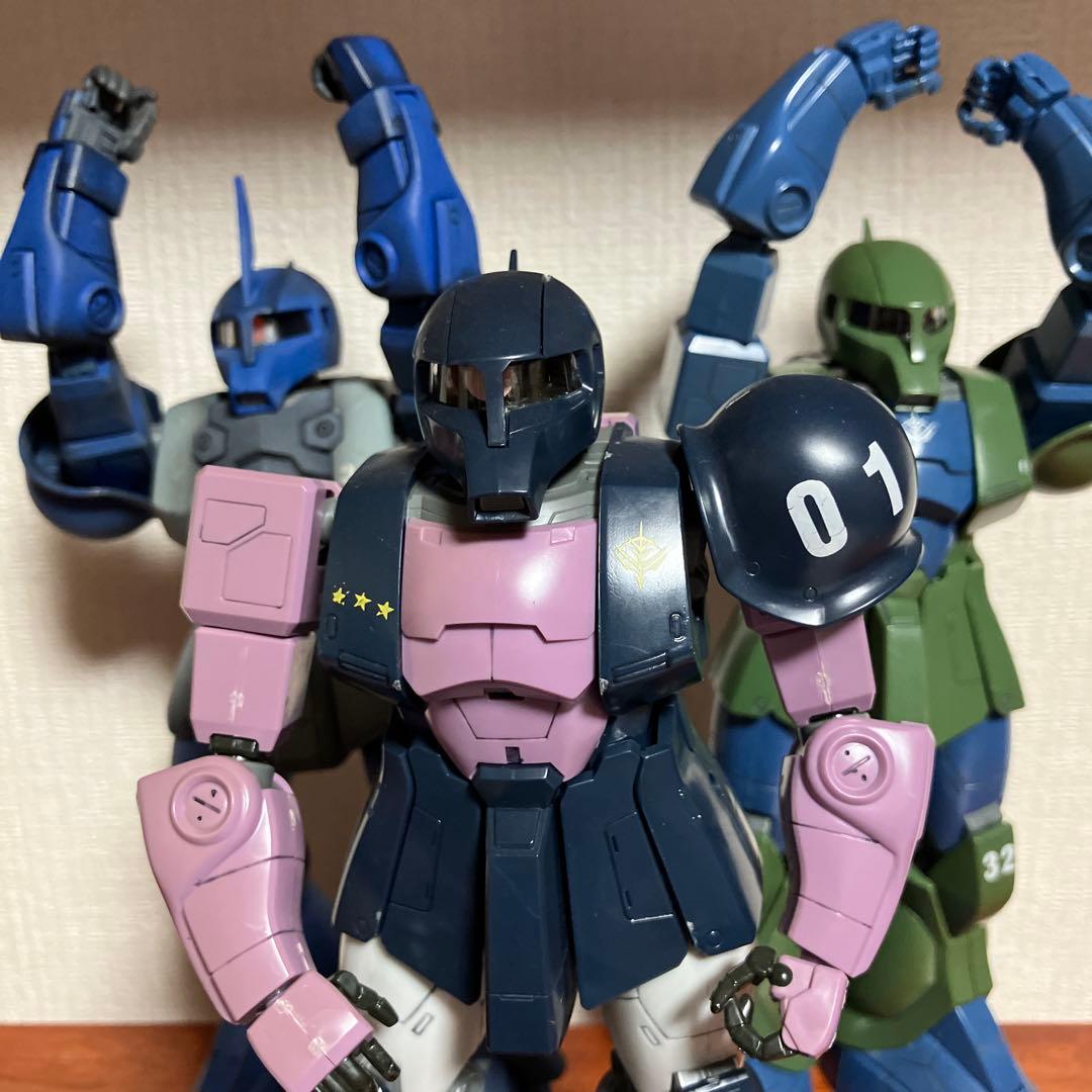【ジャンク】MG ザクI：ランバ・ラル専用機、黒い三連星、旧ザク