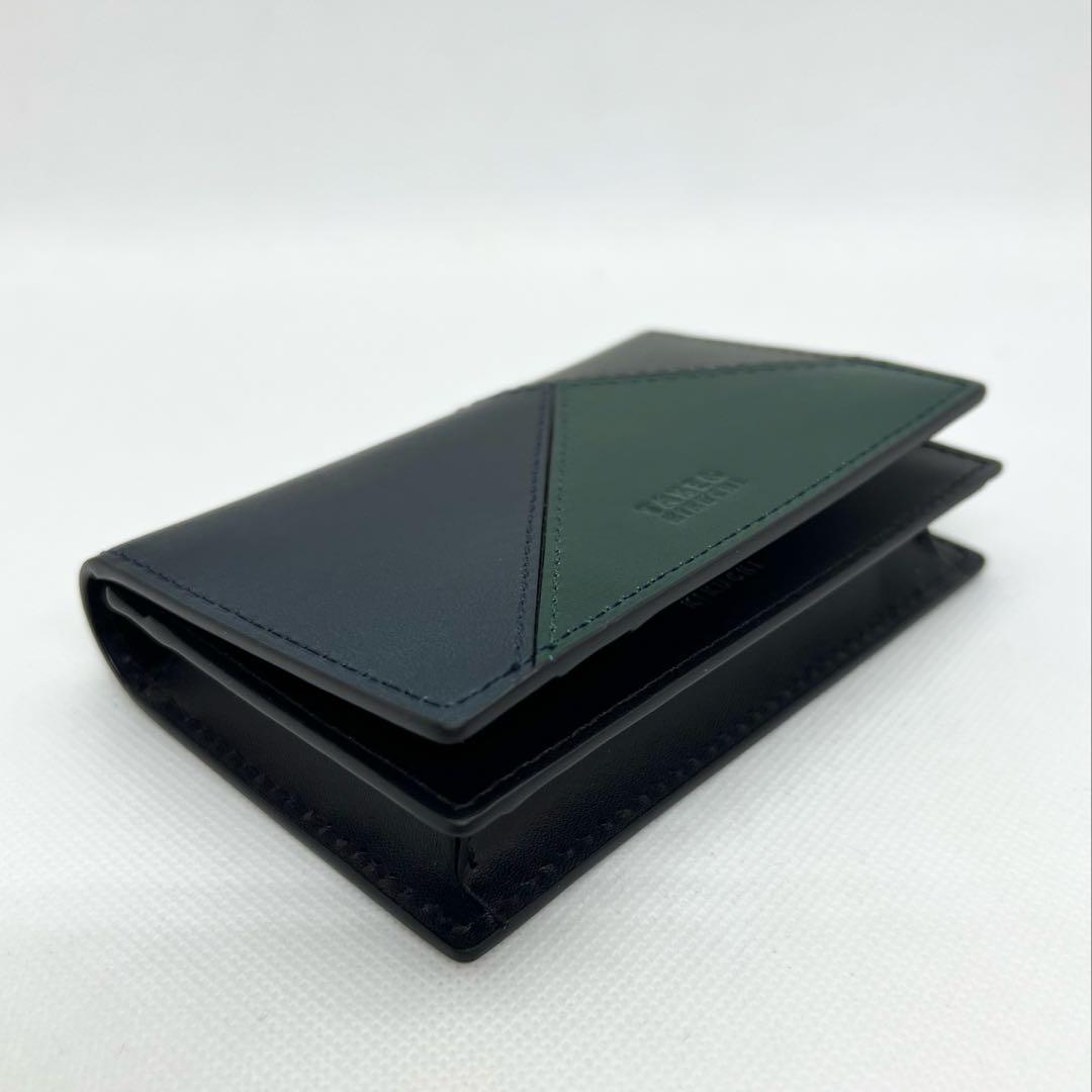 【新品未使用】タケオキクチ ブロッキング アンティーク カードケース（名刺入れ）