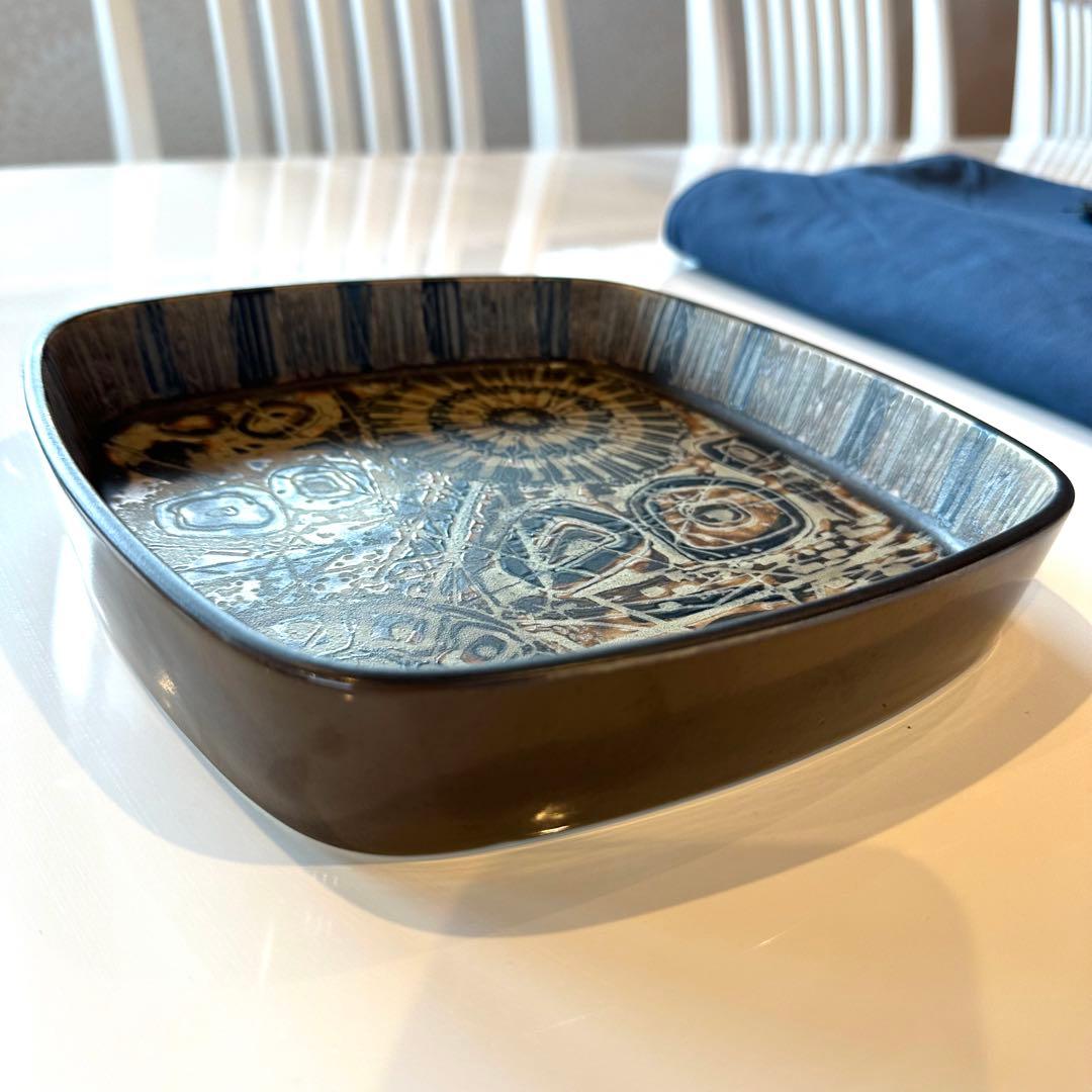 北欧ヴィンテージ　ロイヤルコペンハーゲン バッカトレイ(大)22cm 角皿