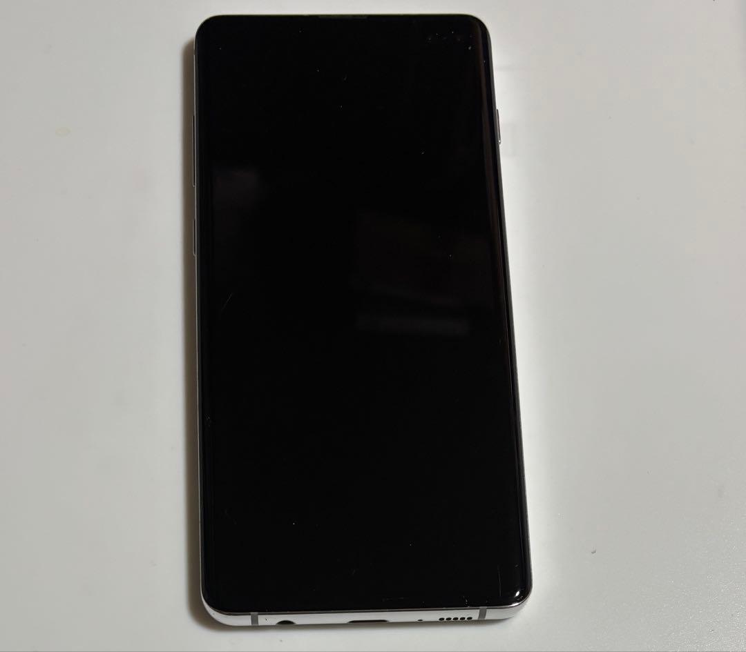 128G SCV42 Galaxy S10+ プリズムホワイト au SIMフリ