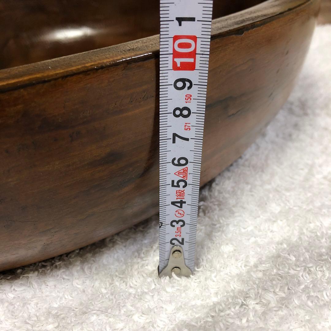 くり抜き　そはこね鉢　木製 茶色