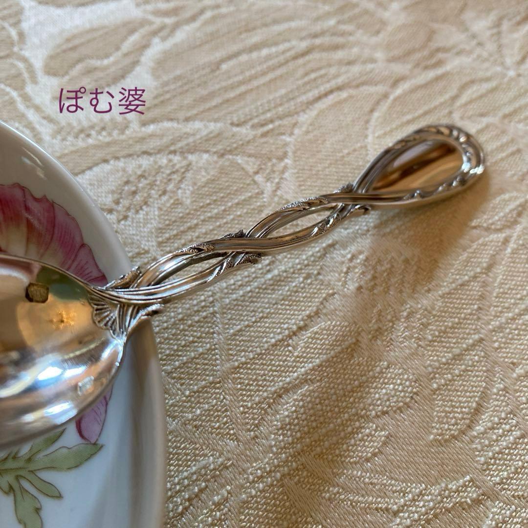 【ピュイフォルカ】 純銀 スプーン １本「パヴェの煌めき／ロワイヤル」