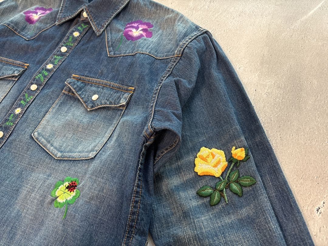 KEITA MARUYAMA ケイタマルヤマ 刺繍ウエスタンデニムシャツ