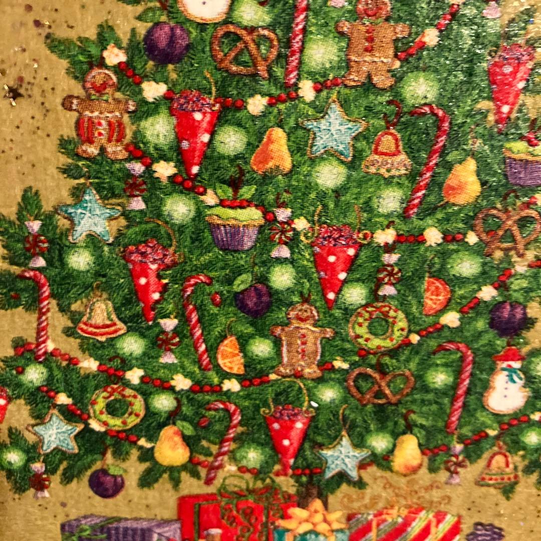 カスパリクリスマスツリーデコパージュ作品