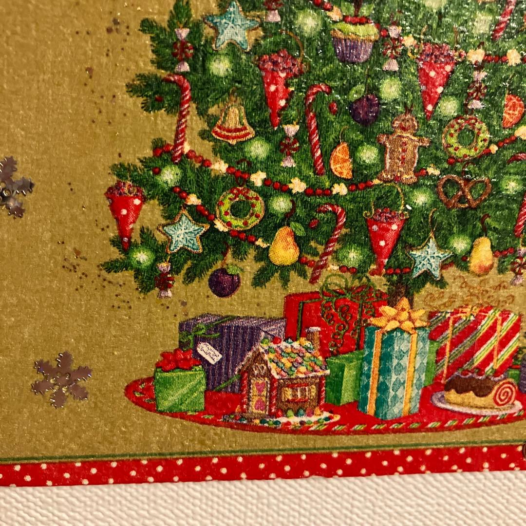 カスパリクリスマスツリーデコパージュ作品