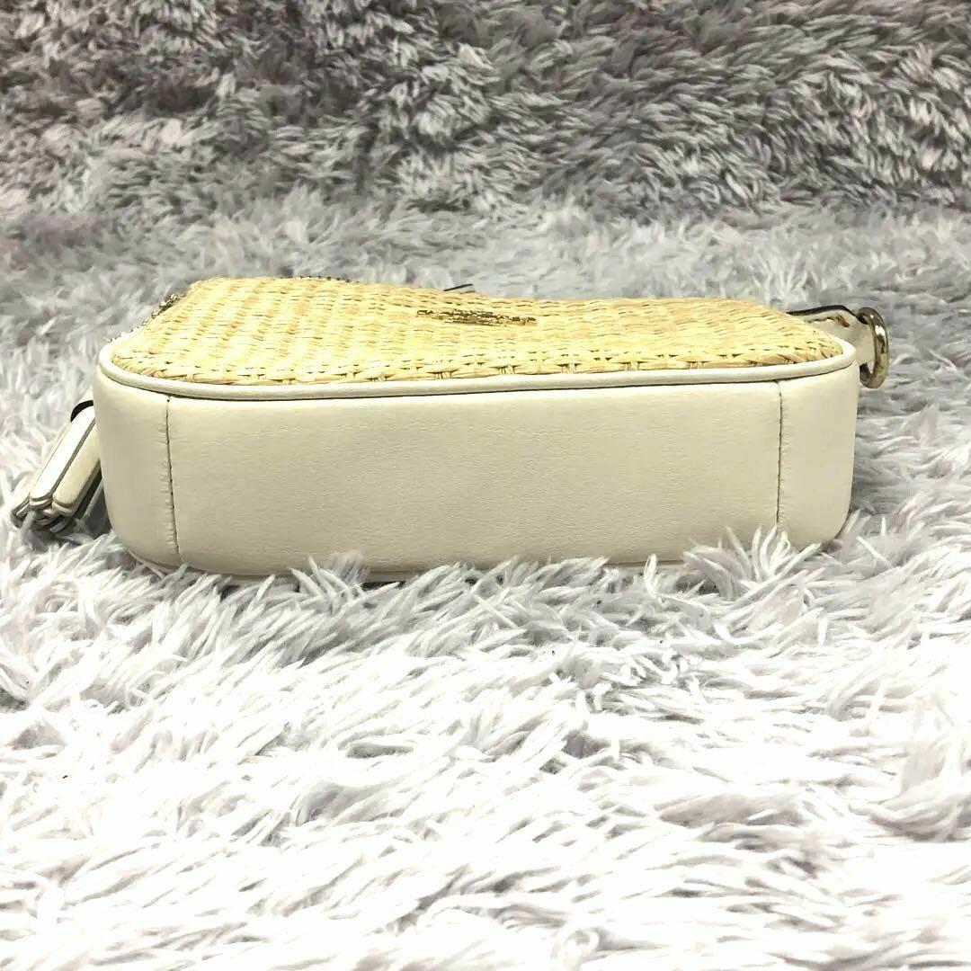 yuri様⭐直輸入⭐COACH⭐クラッチハンドバッグ ストロー ベージュ スマホ