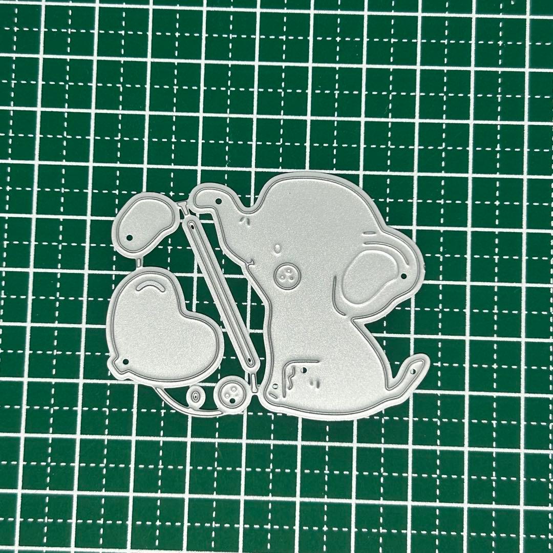 取置き【10】カッティングダイ　象と風船　350