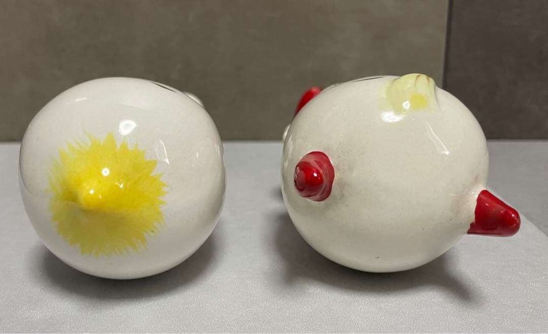 内藤ルネ　RUNE 陶器置物　2体セット天使と悪魔　昭和レトロポップKawaii
