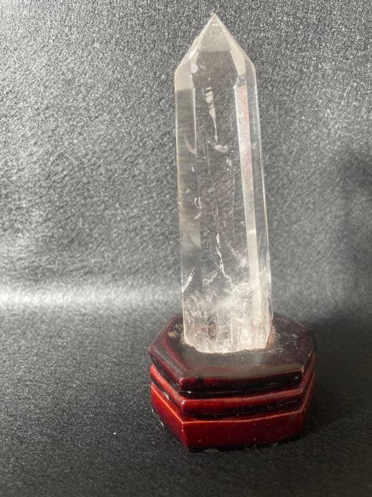 水晶 原石 クリスタル 六角オベリスク 水晶クラスター 開運縁起物 台座付き 4