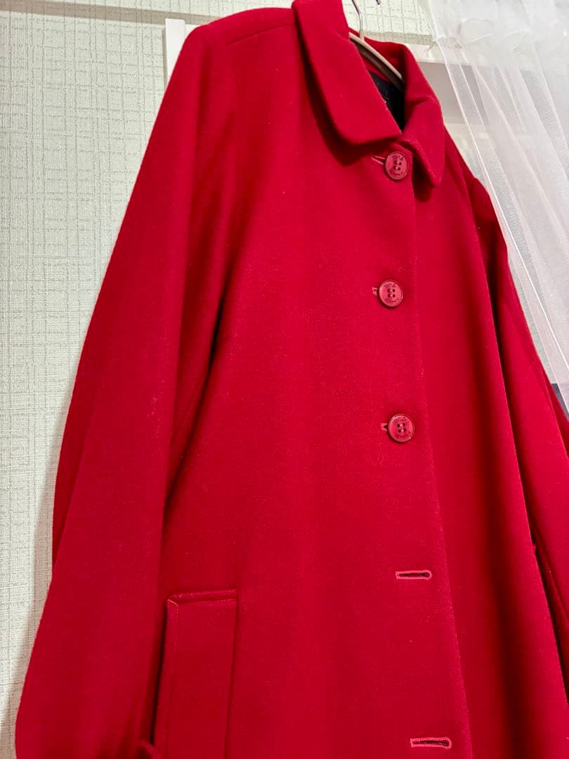 agnes b. MANTEAU 赤 ピーコート　ロングコート Aライン