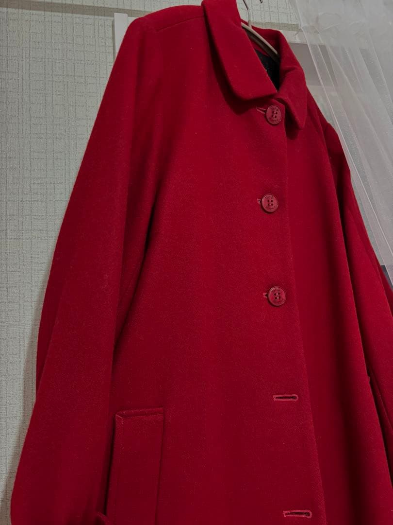 agnes b. MANTEAU 赤 ピーコート　ロングコート Aライン