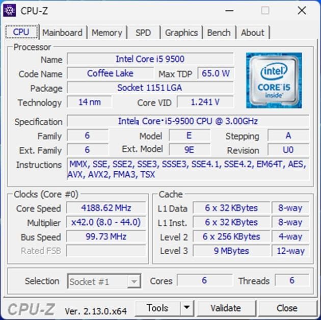 ★（52）爆速 m.2SSD+HDD i5-9500 8GB Office 付き