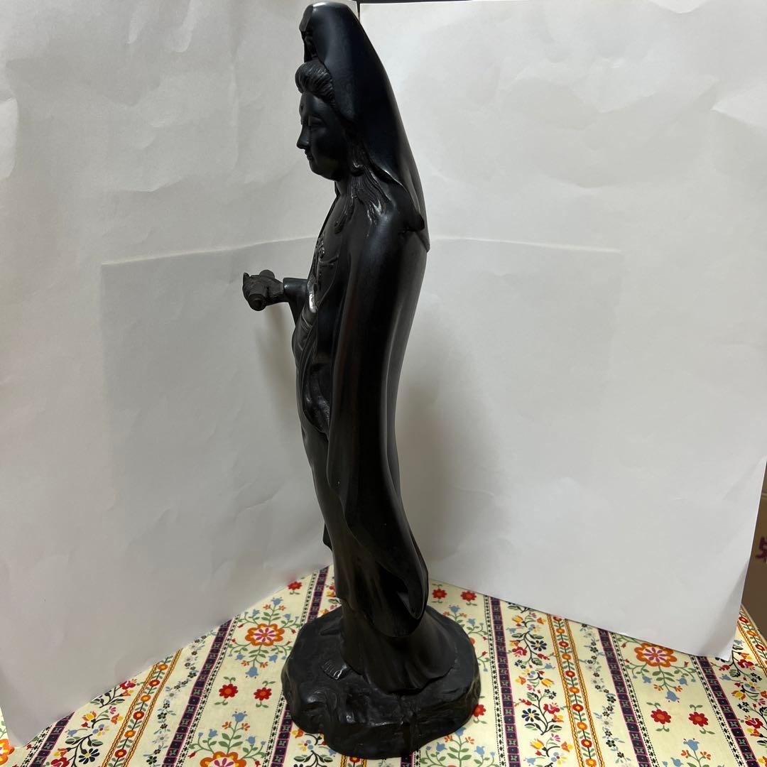 金属工芸品　観音菩薩像　骨董品