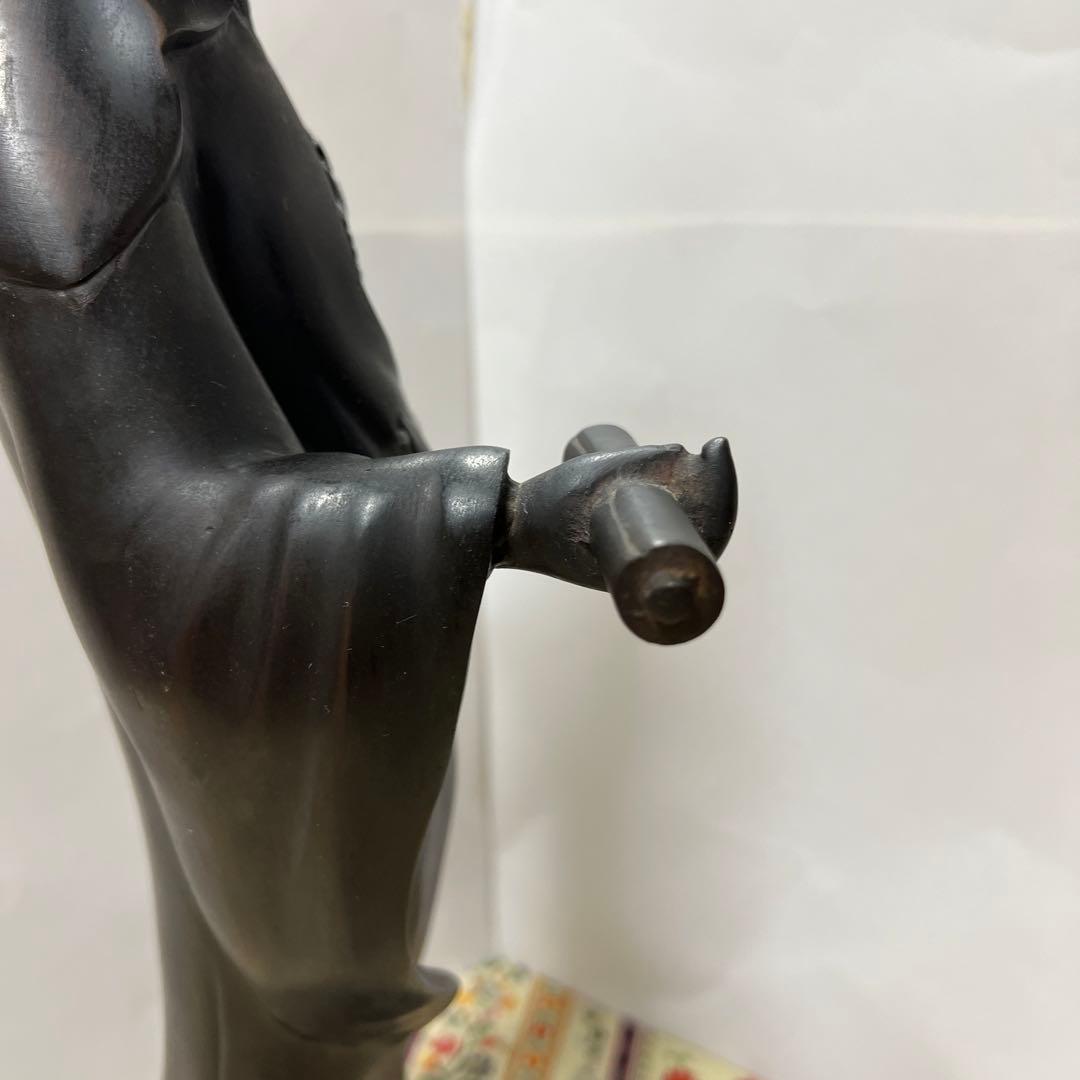 金属工芸品　観音菩薩像　骨董品