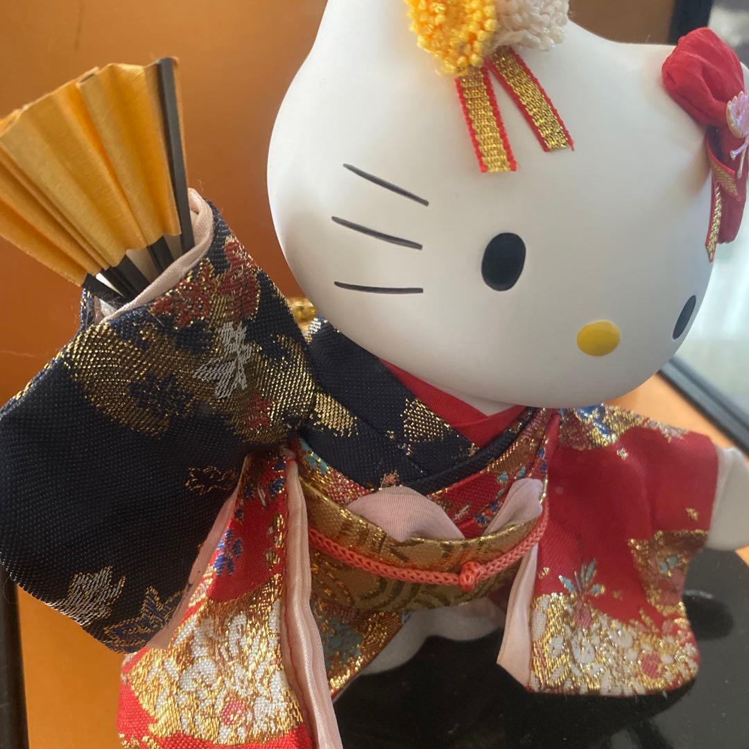 【ガラス張り付き】キティちゃん日本人形 2体セット