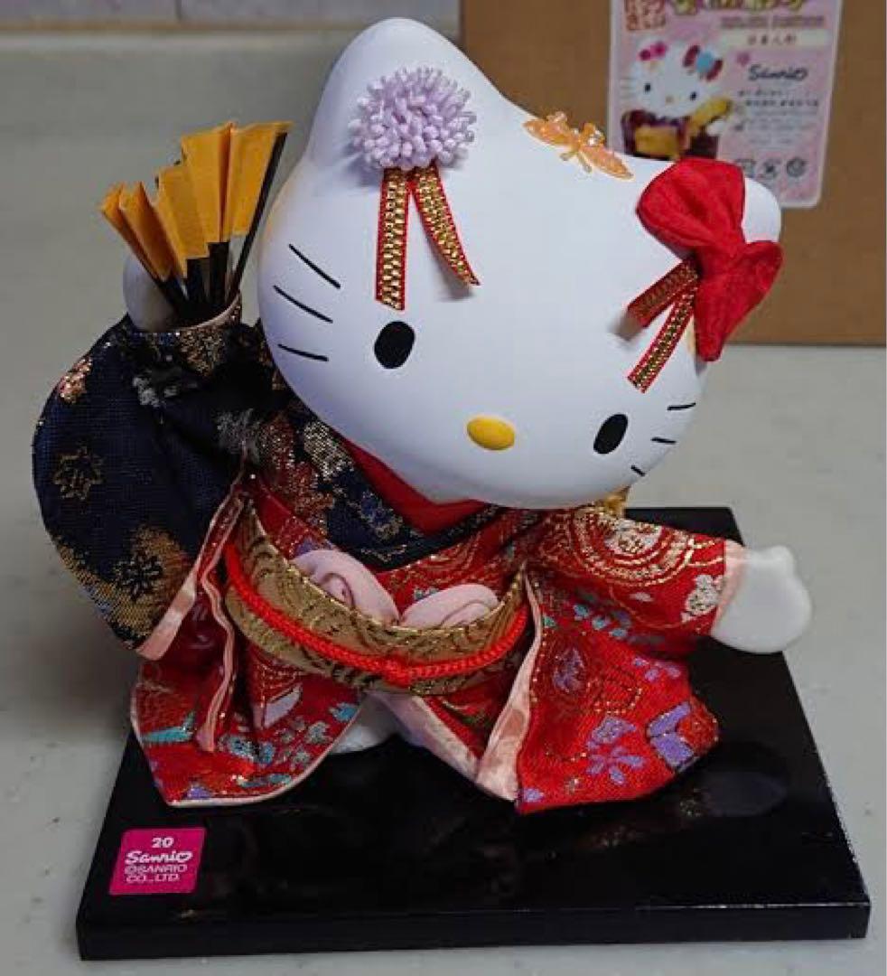 【ガラス張り付き】キティちゃん日本人形 2体セット