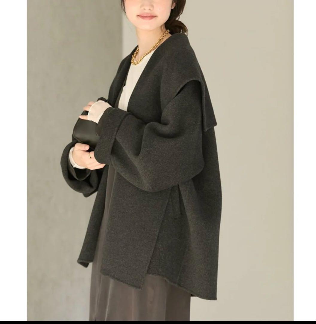 【美品】plageハミルトン DRAPE MIDDLE コート