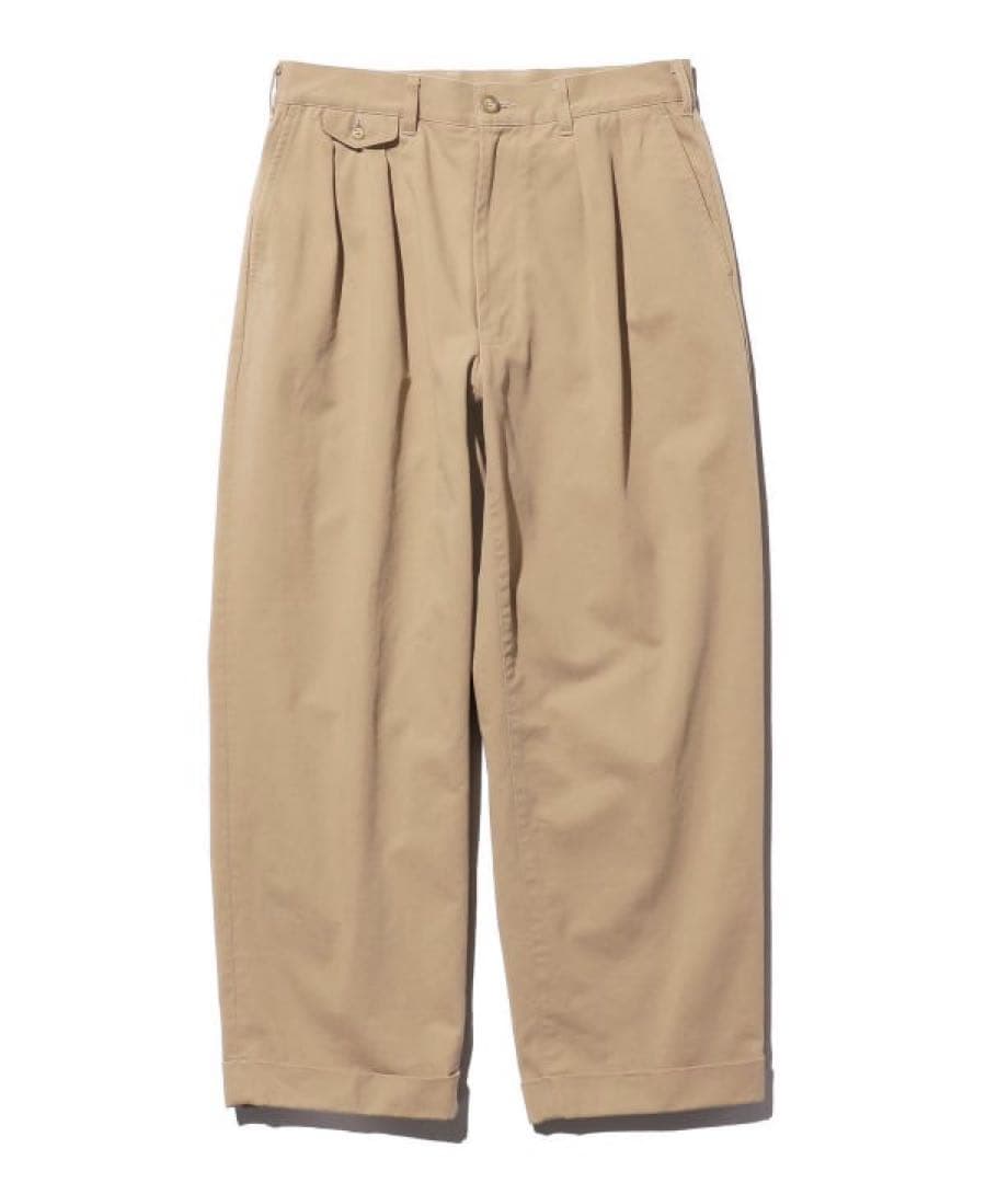 未使用BEAMS PLUS 2 Pleats Trousers Twill
